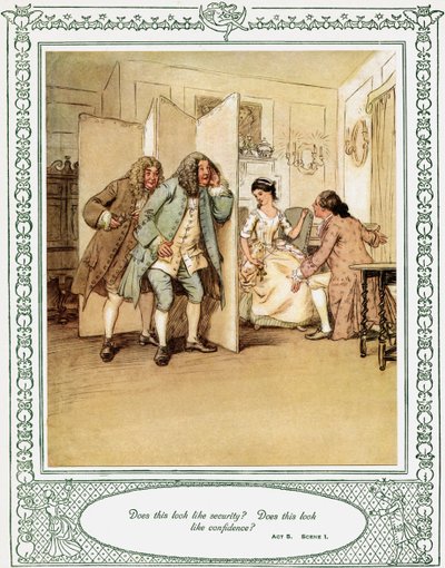 Oliver Goldsmiths skuespil She Stoops to Conquer af Hugh Thomson