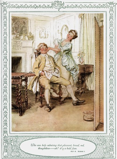 Oliver Goldsmiths skuespil She Stoops to Conquer af Hugh Thomson