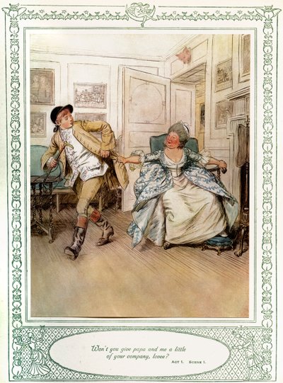 Oliver Goldsmiths skuespil She Stoops to Conquer af Hugh Thomson
