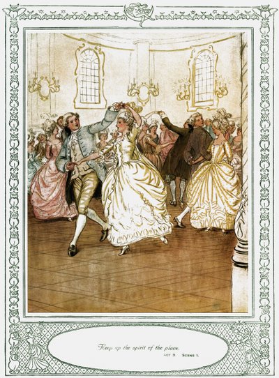 Oliver Goldsmiths skuespil She Stoops to Conquer af Hugh Thomson