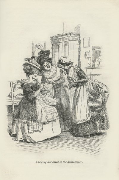 Viser sit barn til husholdersken, 1896 af Hugh Thomson