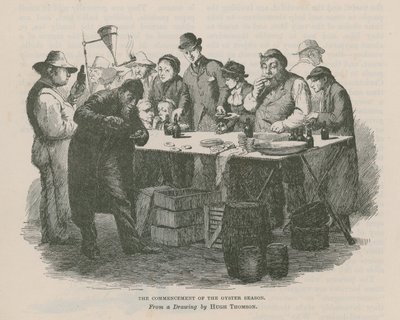 Begyndelsen af østerssæsonen (gravering) af Hugh Thomson