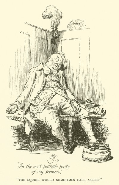 Squire ville nogle gange falde i søvn (gravering) af Hugh Thomson