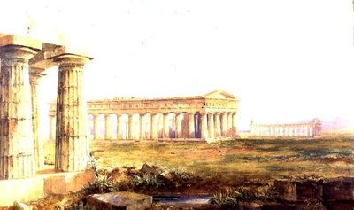 Templerne i Paestum af Hugh William Williams