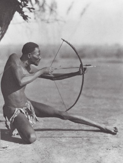 Afrika: Bueskytte fra det østlige Djur (s/h-foto) af Hugo Adolf Bernatzik