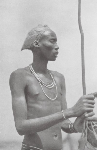 Dinka-Neger (s/h-foto) af Hugo Adolf Bernatzik