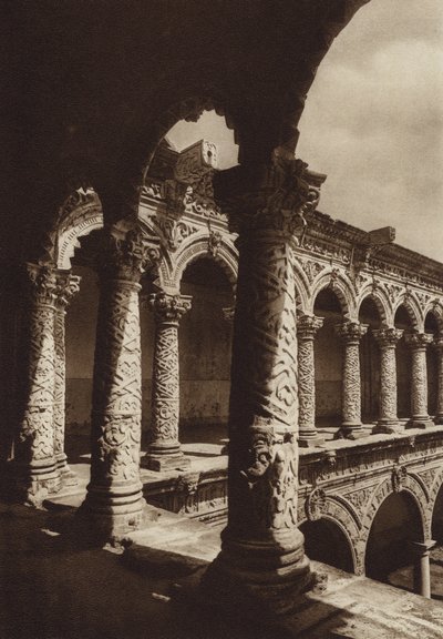 Mexico: Hovedstaden Mejico, Monasterio Merced (s/h-foto) af Hugo Brehme