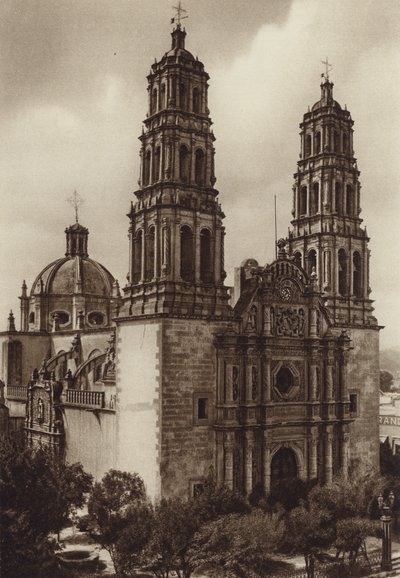 Mexico: Chihuahua-katedralen (s/h-foto) af Hugo Brehme