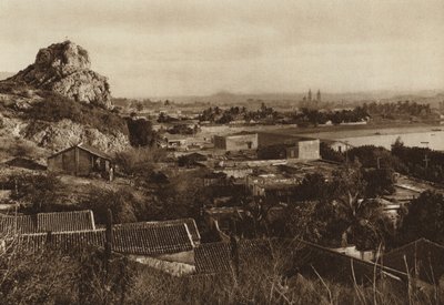 Mexico: Havnen i Mazatlan (s/h-foto) af Hugo Brehme
