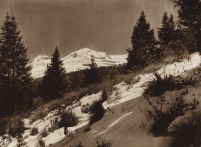 Mexico: Iztacihuatl (s/h-foto) af Hugo Brehme