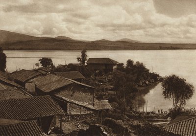 Mexico: Patzcuaro Lagoon, Xanicho Island (s/h-foto) af Hugo Brehme