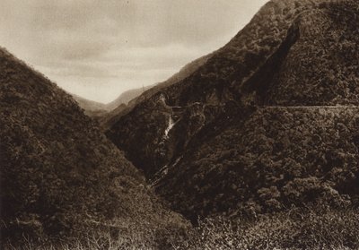 Mexico: Las Canoas, jernbanespor og Tamasopo-kløften (s/h-foto) af Hugo Brehme