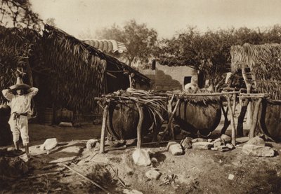Mexico: Mezcal, Destilleria de aguardiente (s/h-foto) af Hugo Brehme