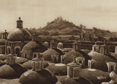 Mexico: Piramide de Cholula (s/h-foto) af Hugo Brehme
