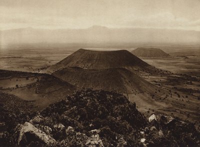 Mexico: Santa Catarina og La Caldera, udslukte vulkaner i udkanten af hovedstaden Mexico (s/h-foto) af Hugo Brehme
