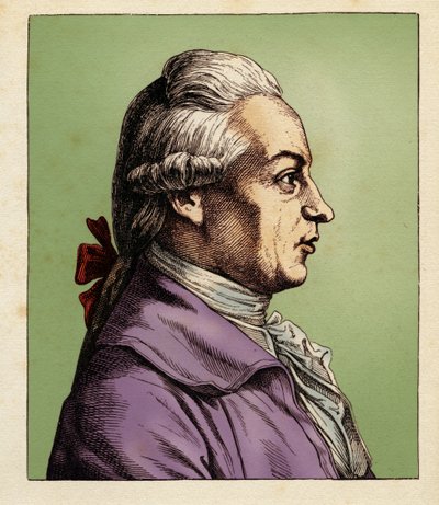 Johann Wilhelm von ARCHENHOLZ (3. september 1741 - 28. februar 1812) 1854 (gravering) af Hugo Bürkner