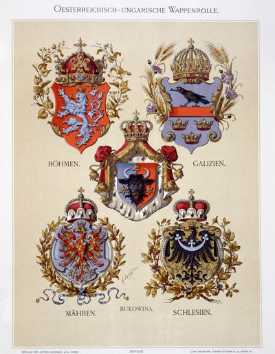 Våbenskjolde fra det østrig-ungarske imperium, fra 