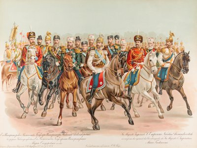 Rytterportræt af Nikolaj II af Rusland af Hugo Karlovich Bakmanson