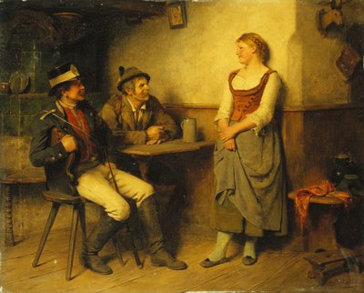 A Conservation in the Tavern, 1891 af Hugo Kauffmann