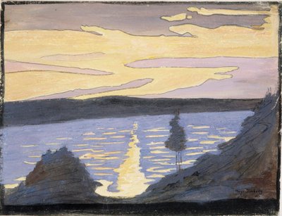 Forårsaftens, isbrud af Hugo Simberg