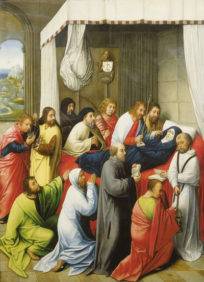 The Dormition of the Virgin, ca. 1500 (olie på panel) af Hugo van der (follower of) Goes