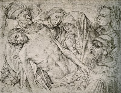 Tegning efter aflejringen fra korset, c1460-1480, 1908. af Hugo van der Goes