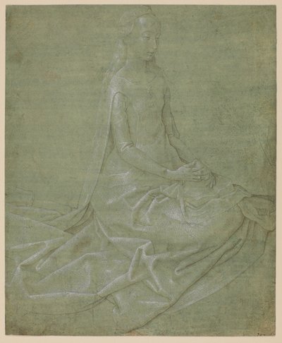 Siddende kvindelig helgen, 1475 - 1485 ca af Hugo van der Goes