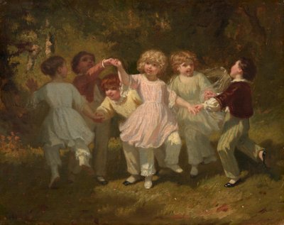 Børn, der leger i en park, ca. 1860 (olie på lærred) af Hugues Merle