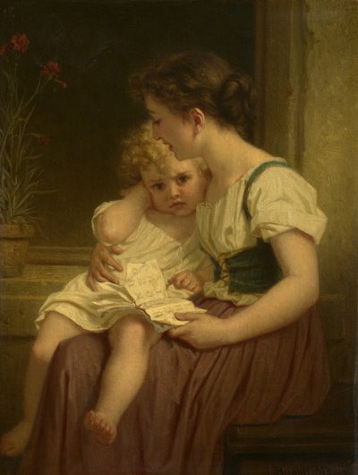 Mor og Barn, c.1864 af Hugues Merle
