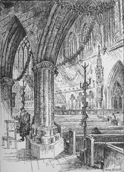 The Sanctuary, Farm Street, 1890 af Hume Nisbet