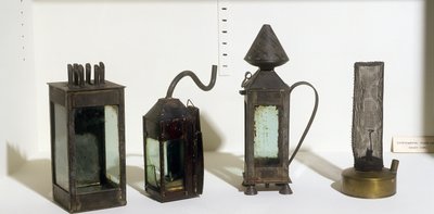 Prototype sikkerhedslamper til minearbejdere, 1815 af Humphry Davy