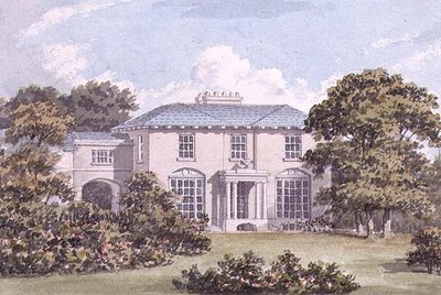 Design til nordfronten af et hus på Clapham Common for William Holme (akvarel) (par 85987) af Humphry Repton