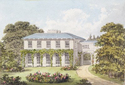 Design til sydfronten af et hus på Clapham Common for William Holme af Humphry Repton