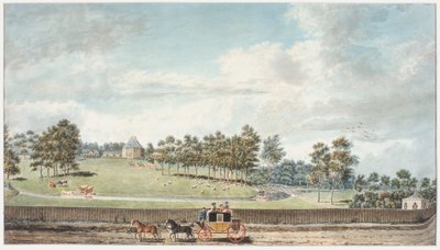 The Harwich Coach (wc på vævet papir) af Humphry Repton