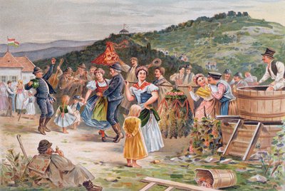 Festival, der fejrer vinhøsten i Ungarn af Hungarian School