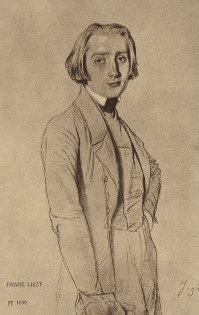 Portræt af Franz Liszt af Hungarian School