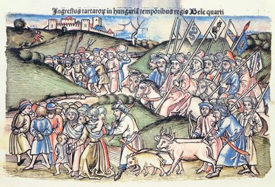 Den mongolske invasion af Ungarn i 1241 under Bela IV