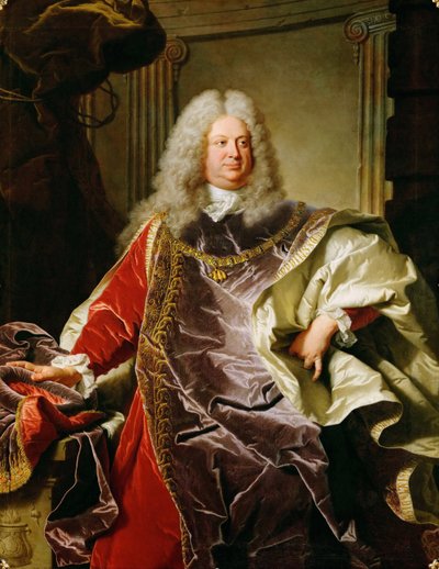 Barok: Portræt af Philippe Louis, grev af Sinzendorf Neubourg - Portræt af grev Philipp Ludwig Wenzel von Sinzendorf (1671-1742) af Rigaud, Hyacinthe Francois Honore (1659-1743) af Hyacinthe Francois Rigaud
