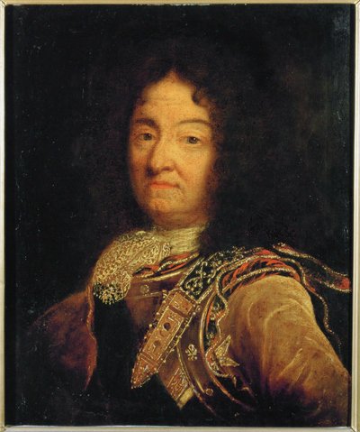 Ludvig XIV på sine gamle dage (maleri på lærred) af Hyacinthe Francois Rigaud