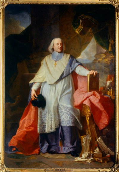 Portræt i fuld længde af Jacques-Benigne (Jacques Benigne) Bossuet (1627-1704), biskop af Meaux Maleri af Hyacinthe Rigaud (1659-1743) 1702 Søn. 2,40 x 1,65 m af Hyacinthe Francois Rigaud