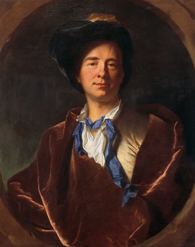 Portræt af Bernard Le Bovier de Fontenelle (Rouen af Hyacinthe Francois Rigaud