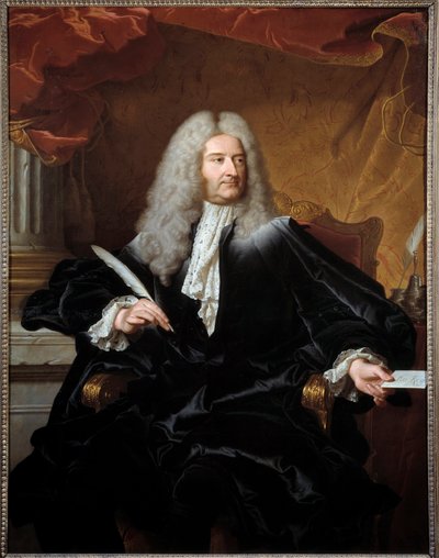 Portræt af Louis Germain de Chauvelin (1685-1762), Marquis de Grosbois, udenrigsminister og sælvagt Maleri af Hyacinthe Rigaud (1659-1743) 1727 søn. 1,11x1,46 m Toulouse musee des Augustins - Portræt af Louis Germain de Ch af Hyacinthe Francois Rigaud