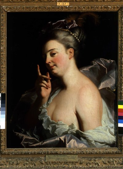 Portræt af en ukendt "The Threatened" (olie på lærred) af Hyacinthe Francois Rigaud