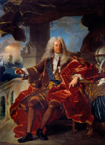 Portræt af bankmanden Samuel Bernard (1651-1739) Maleri af Hyacinthe Rigaud (1659-1743) 1700-tallet søn. 2,65 x 1,66 m af Hyacinthe Francois Rigaud