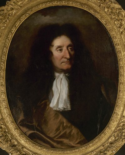 Portræt af Jean de La Fontaine 1621-1695, ca. 1680. af Hyacinthe François Honoré Rigaud