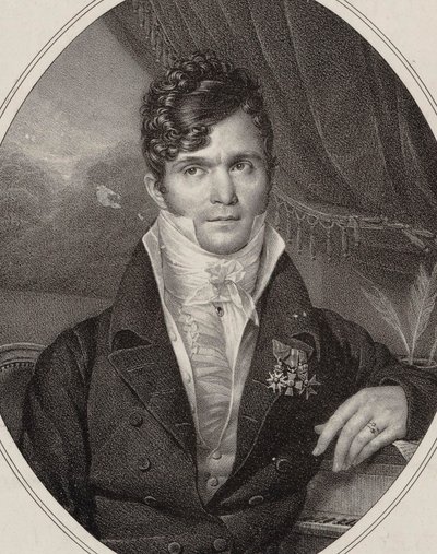 Portræt af dirigenten og komponisten Gaspare Spontini 1774-1851, 1824. af Hyacinthe Louis Victor Jean Baptiste Aubry
