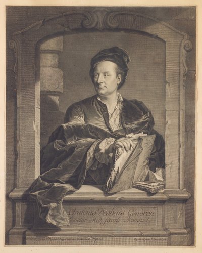Doktor Claude Deshais Gendron, graveret af J. Daulle, c.1737 af Hyacinthe Francois Rigaud