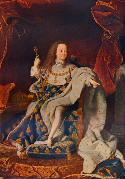Ludvig XV 1710-1774 i en alder af fem i helligdommens kostume, c1716û24, 1911 af Hyacinthe Francois Rigaud