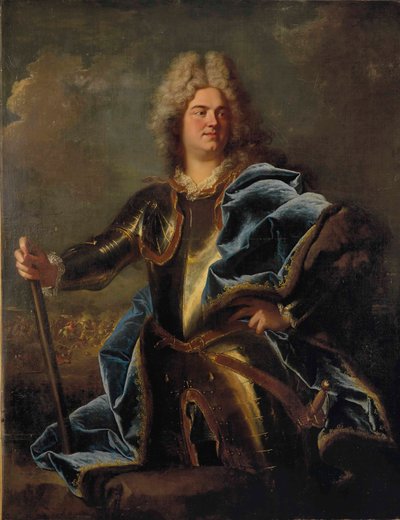 Portræt af en mand, traditionelt identificeret som Claude Louis Hector, duc de Villars (1653-1734) af Hyacinthe Rigaud