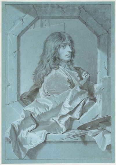 Portræt af maleren Sébastien Bourdon af Hyacinthe Rigaud